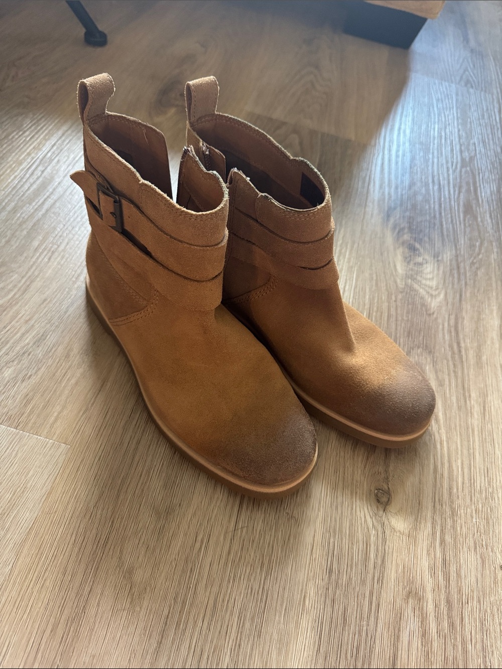 UGG Josefene Suede Ankle Booties with Side Buckle